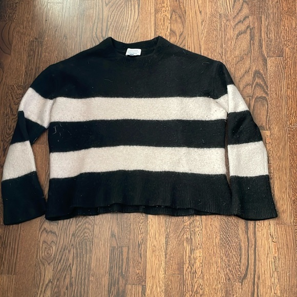 & other stories stockholm atelier wool blend black and white striped sweater, M - Picture 1 of 9